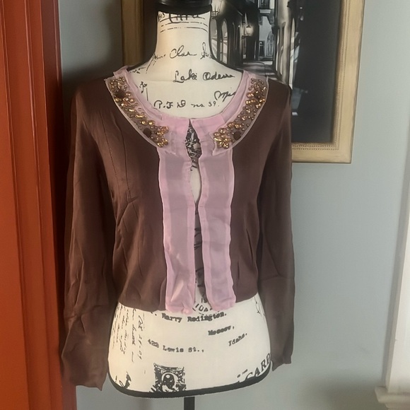 Mischa Barton Cropped Cardigan (M) - Picture 1 of 7